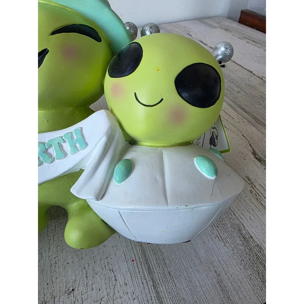 Studio 10.31 alien statue figurine UFO Halloween decor glitter‎ pastel pink teal